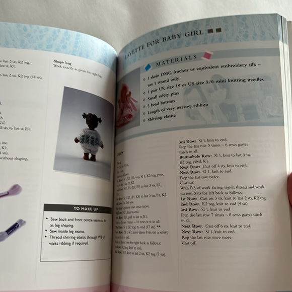 NWT Mini Knits for the 1/12” Scale Dolls’ House 2005 Linda Spratley BOOK - Picture 10 of 17